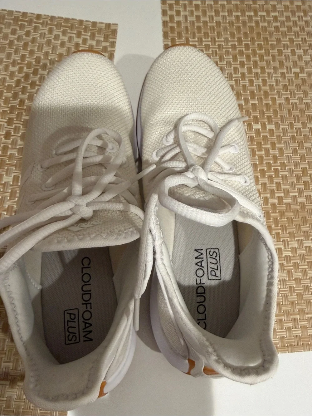 adidas White Cloudfoam plus size 6.5W